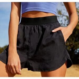 Free People Movement Athletic Casual See You Sunday Black Shorts Size M